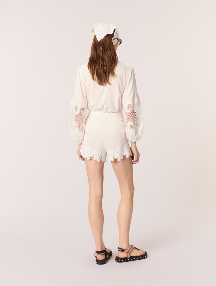 Shorts ricamati