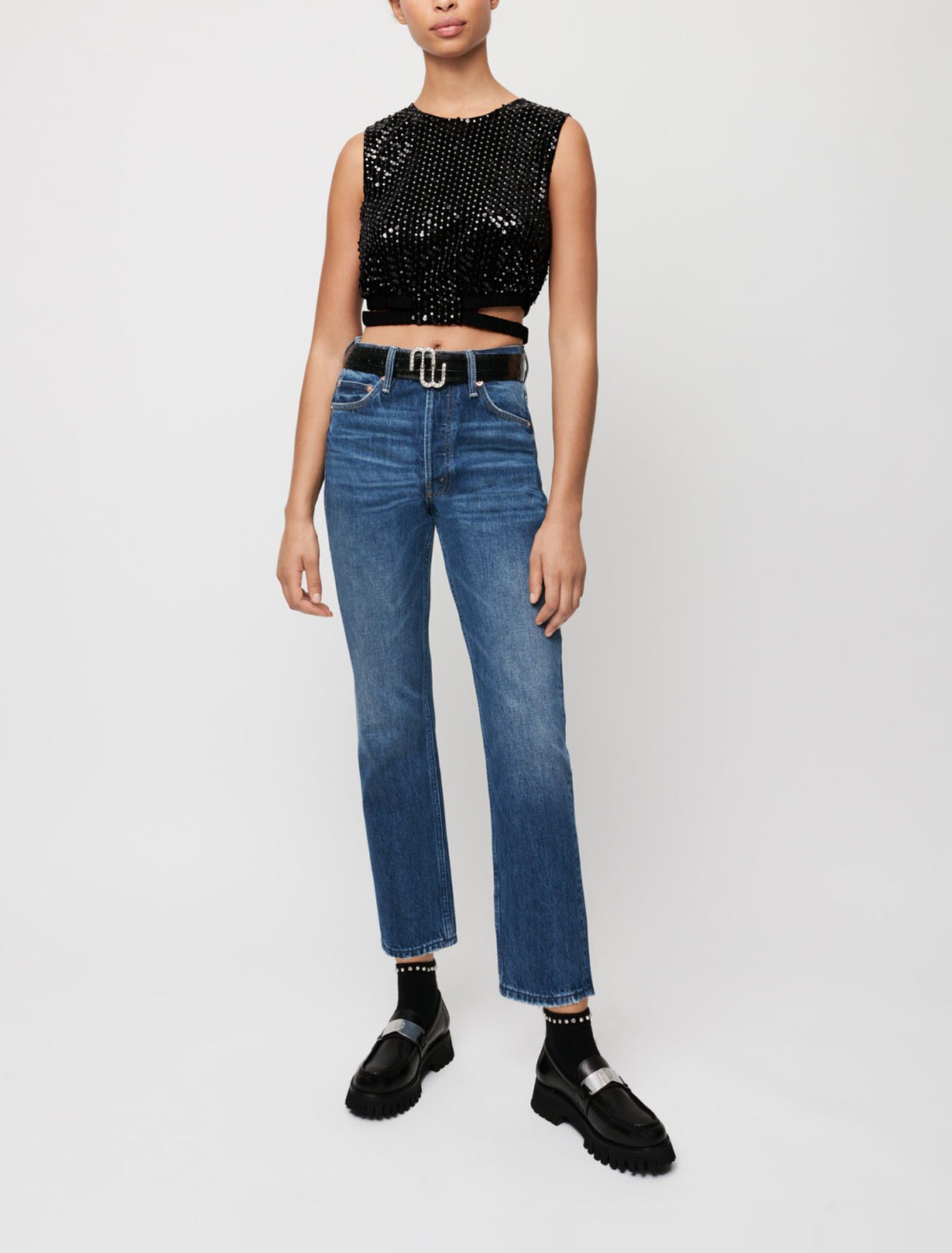 Top con paillettes