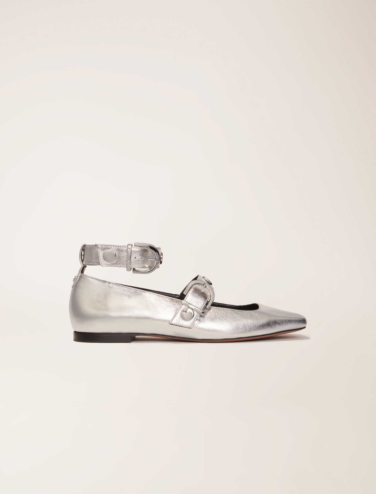 Mary Jane in pelle metallizzata