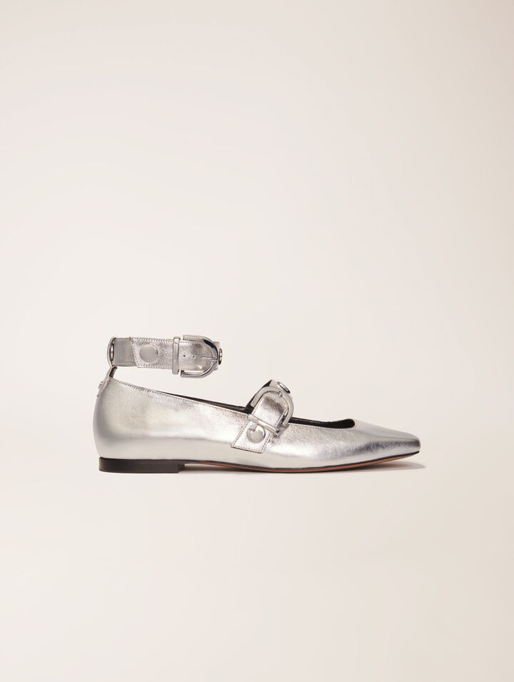 Mary Jane in pelle metallizzata