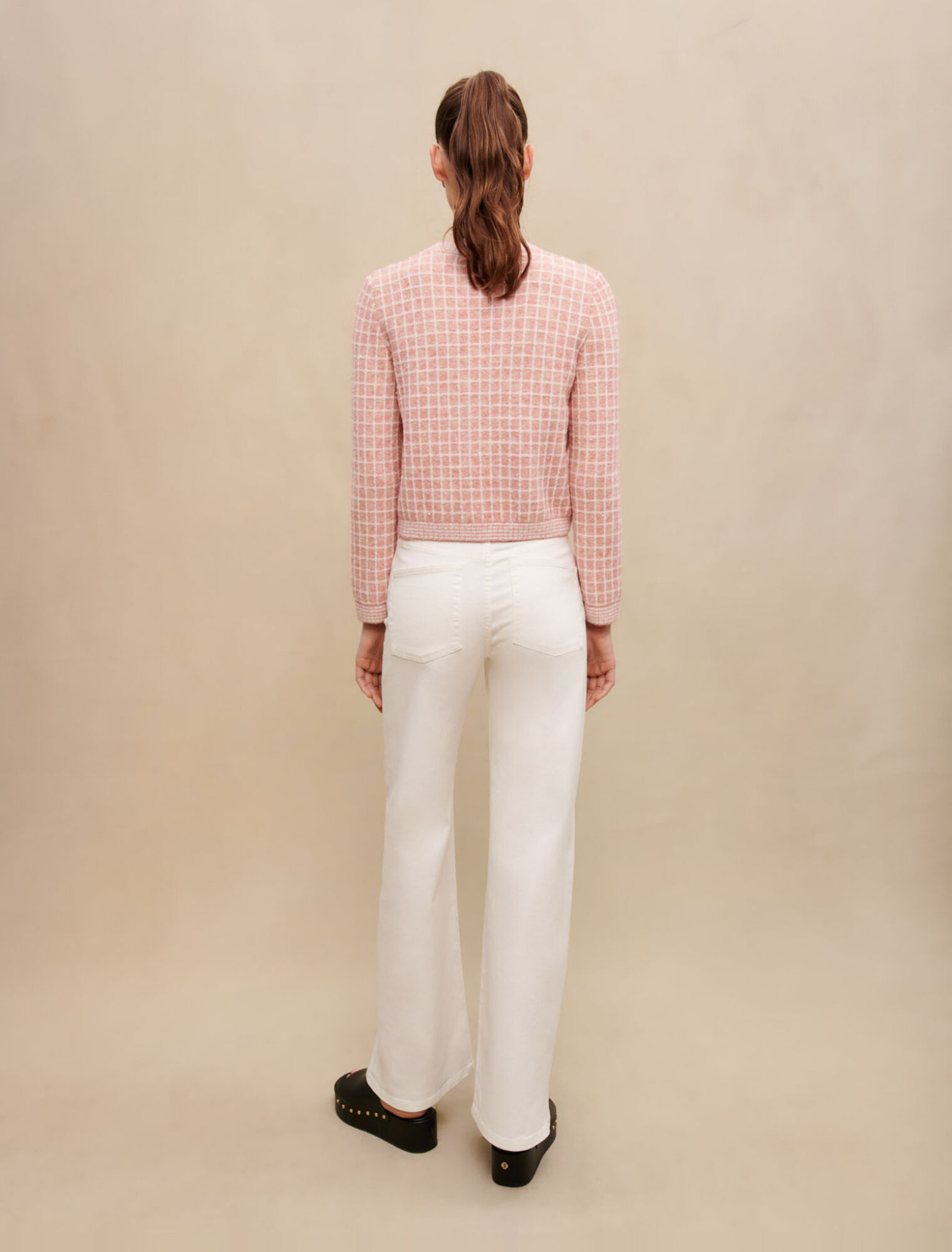 Cardigan in maglia stile tweed