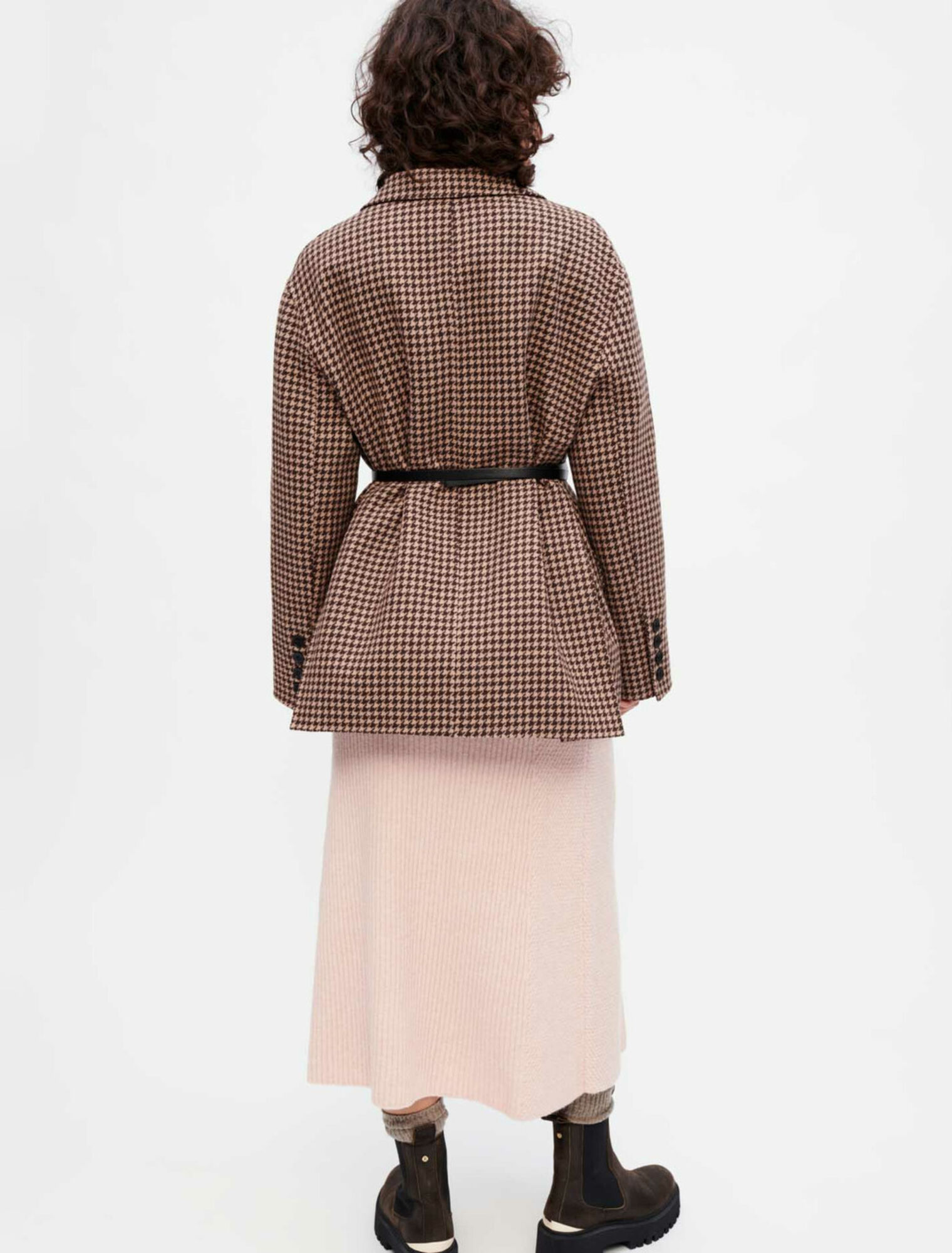 Cappotto oversize in pied-de-poule