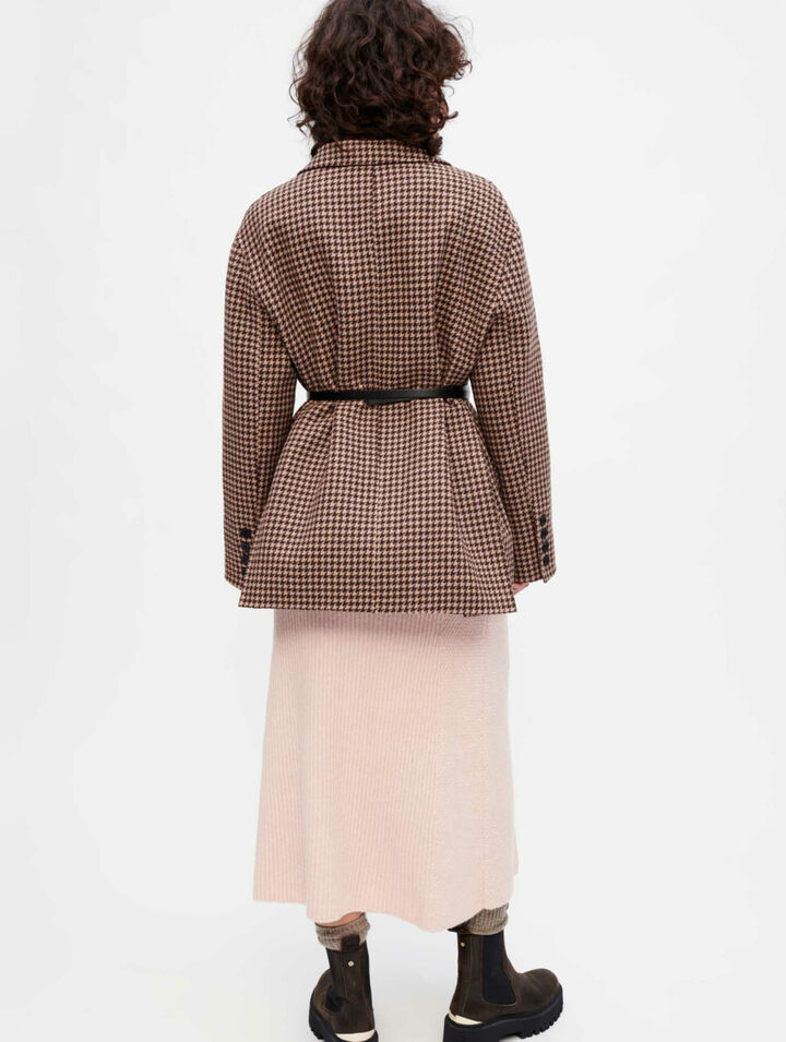 Cappotto oversize in pied-de-poule