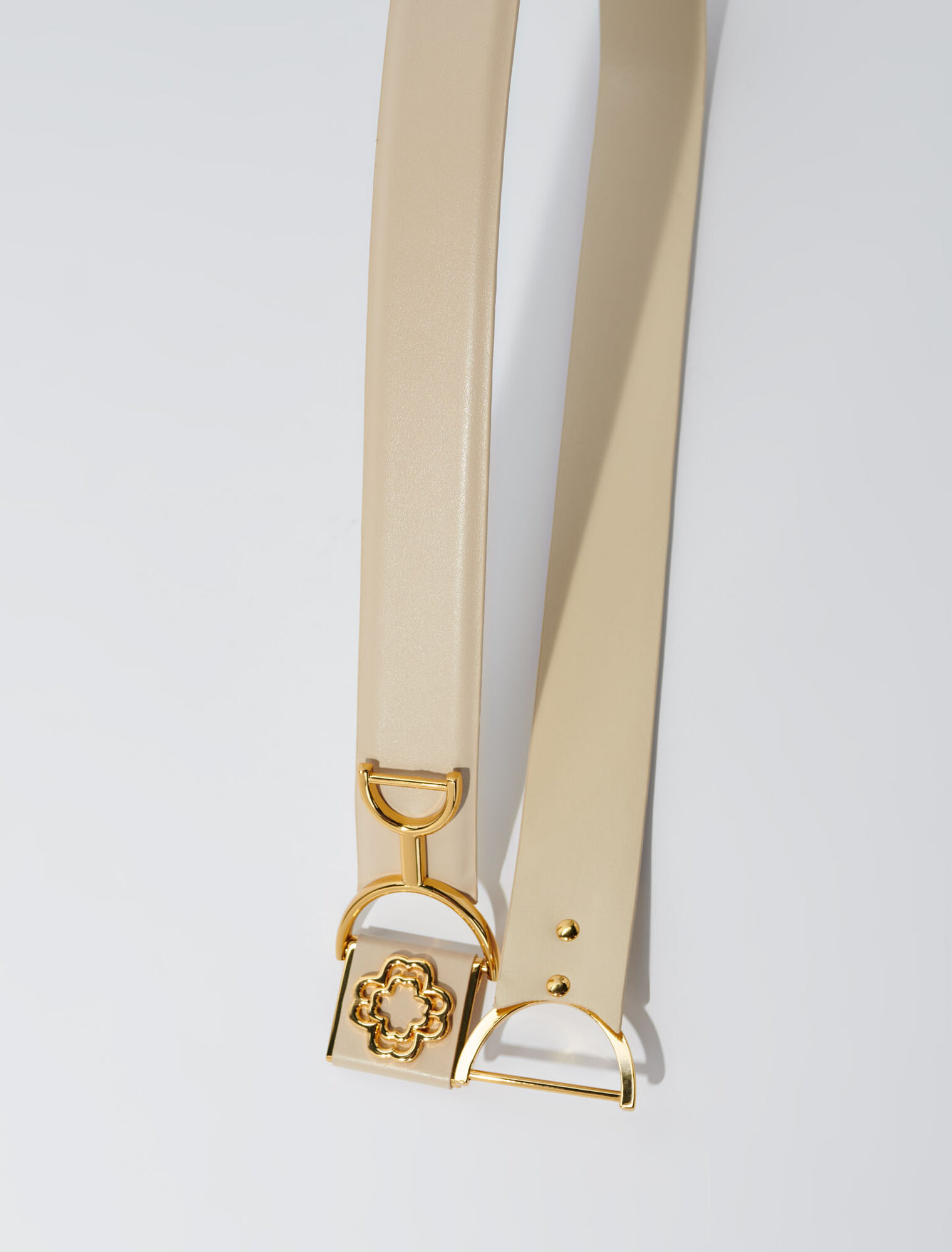 Cintura in pelle liscia Clover