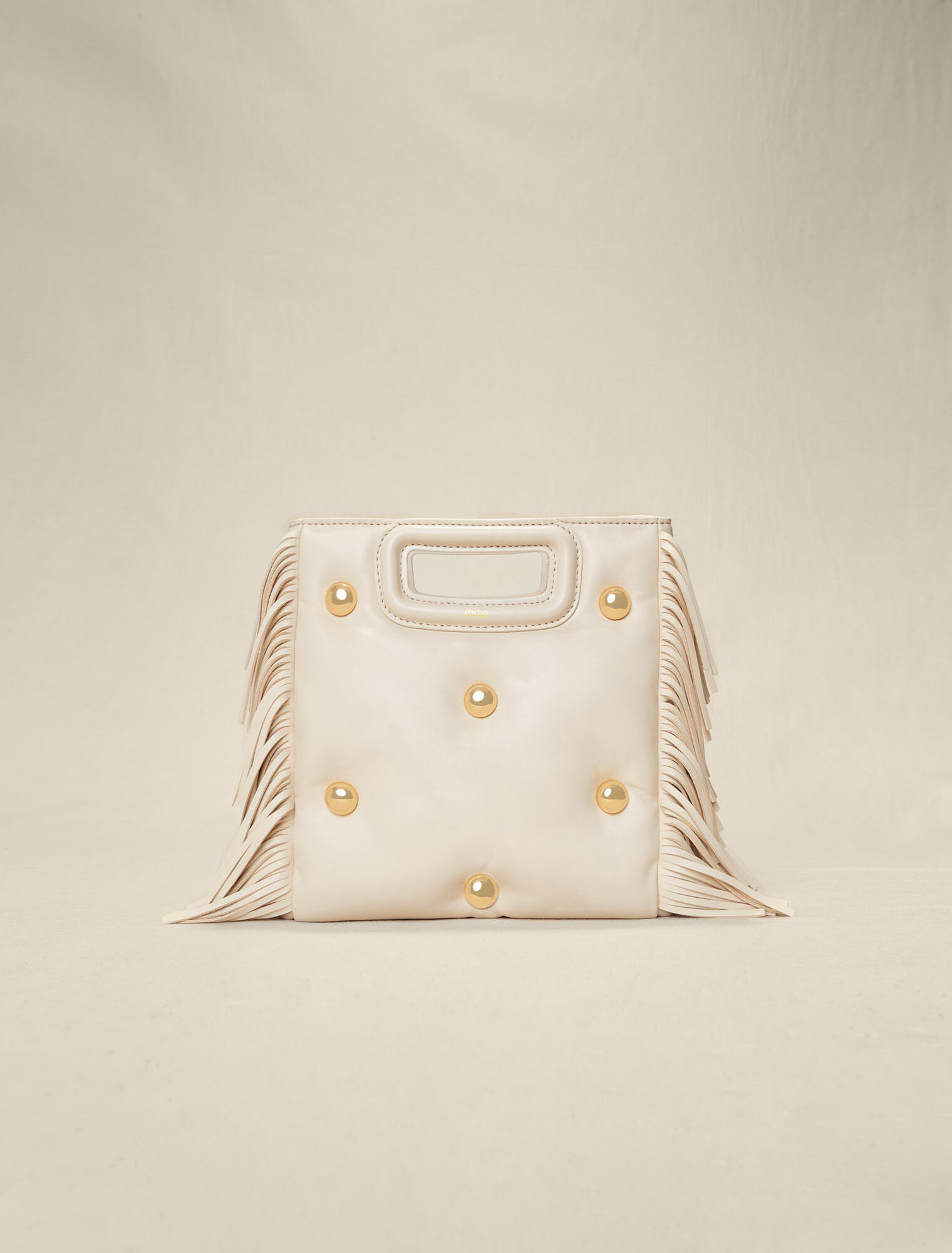 Borsa M in pelle con borchie
