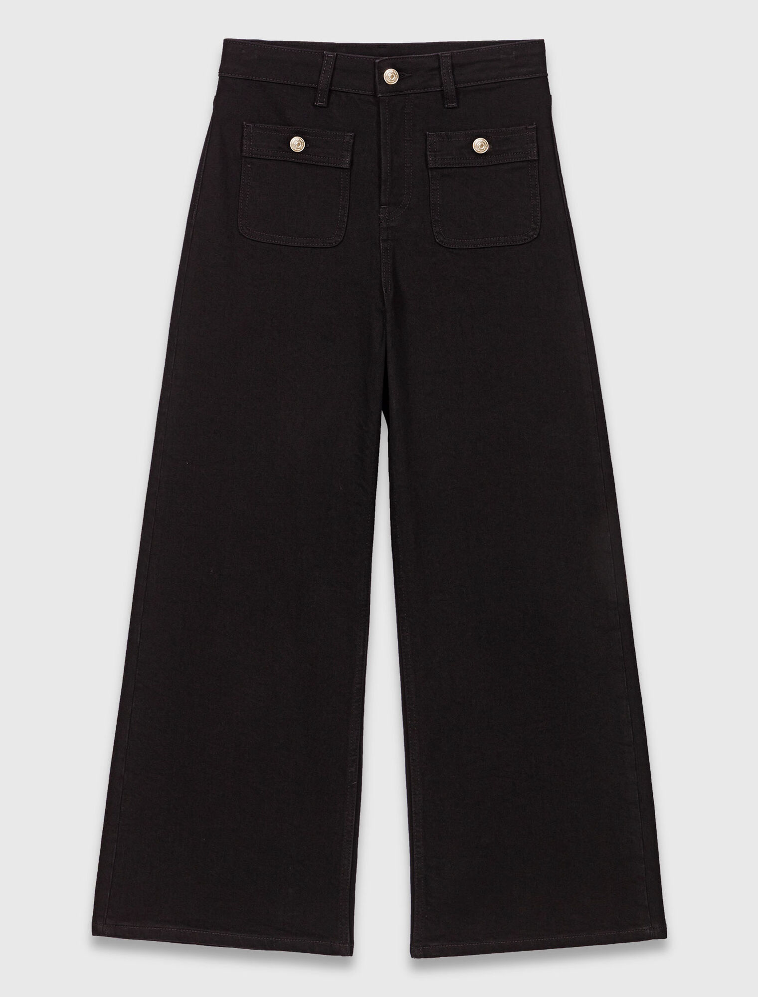 Jeans dritti con tasche applicate