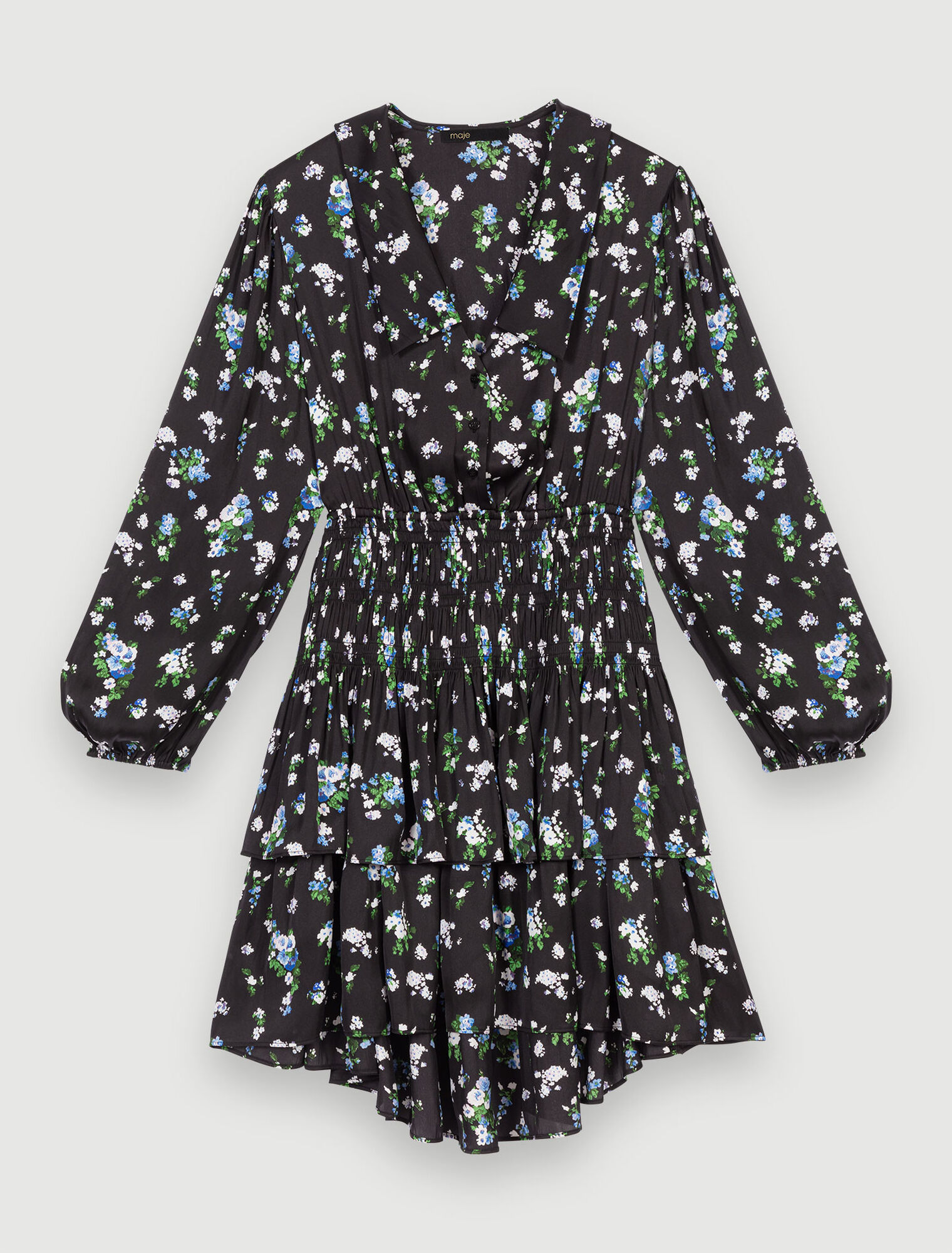 Abito con smock e stampa floreale