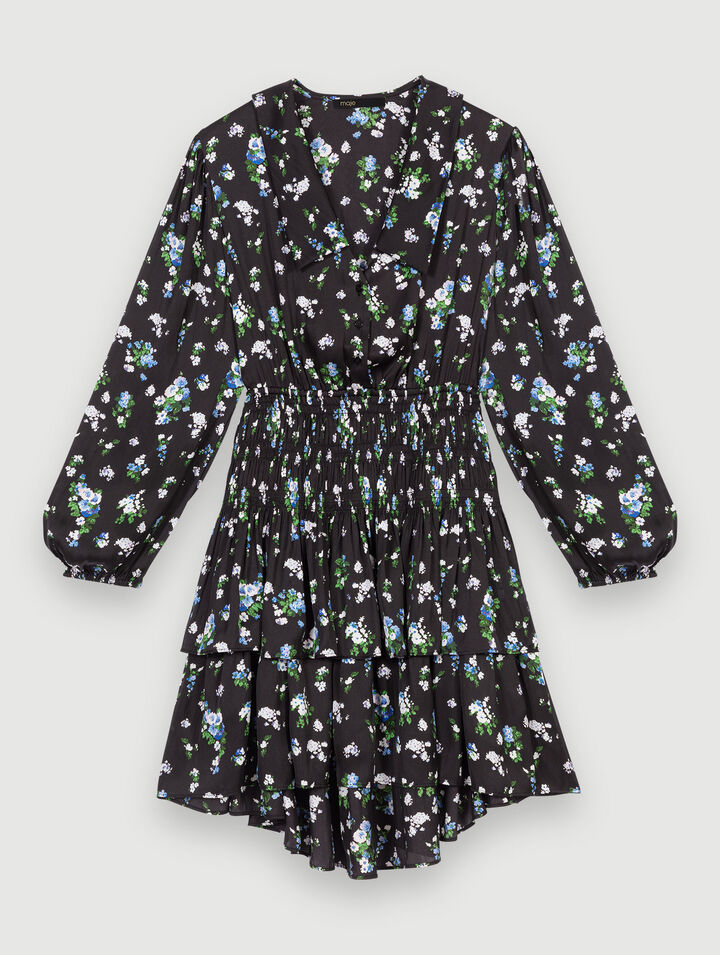 Abito con smock e stampa floreale