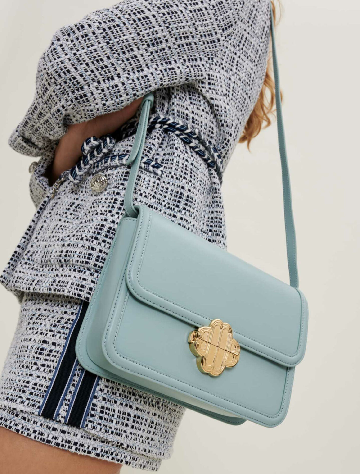 Giacca di tweed con cintura