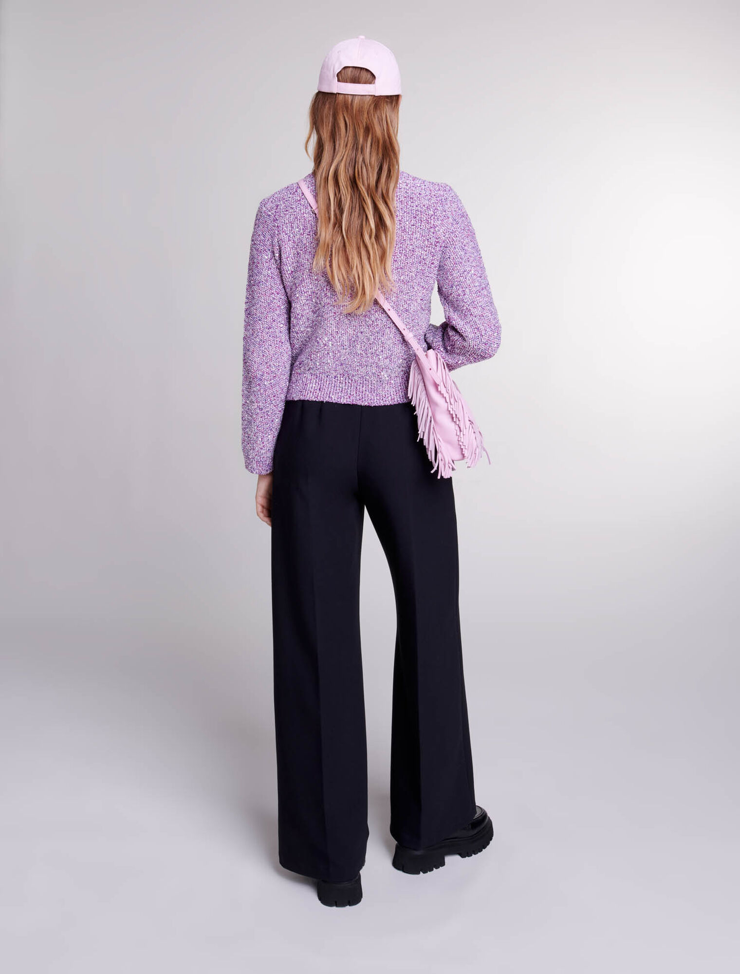 Cardigan in maglia con lustrini