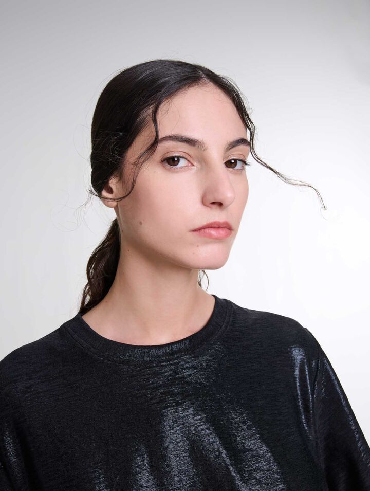 T-shirt in lamé