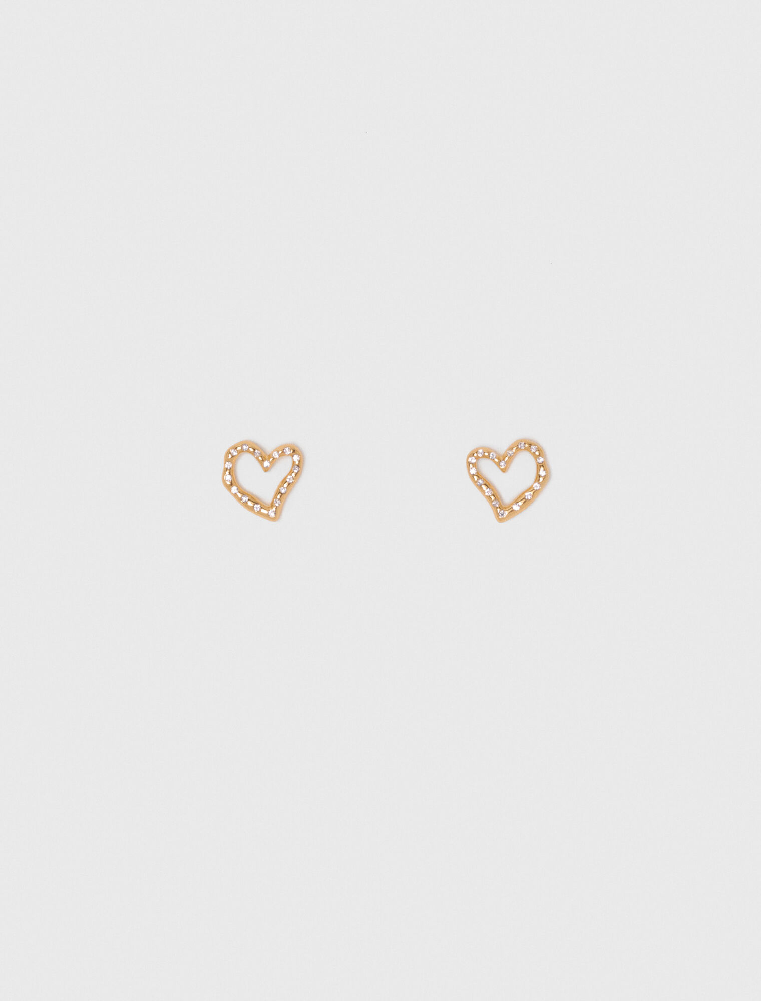 Orecchini a cuore con strass