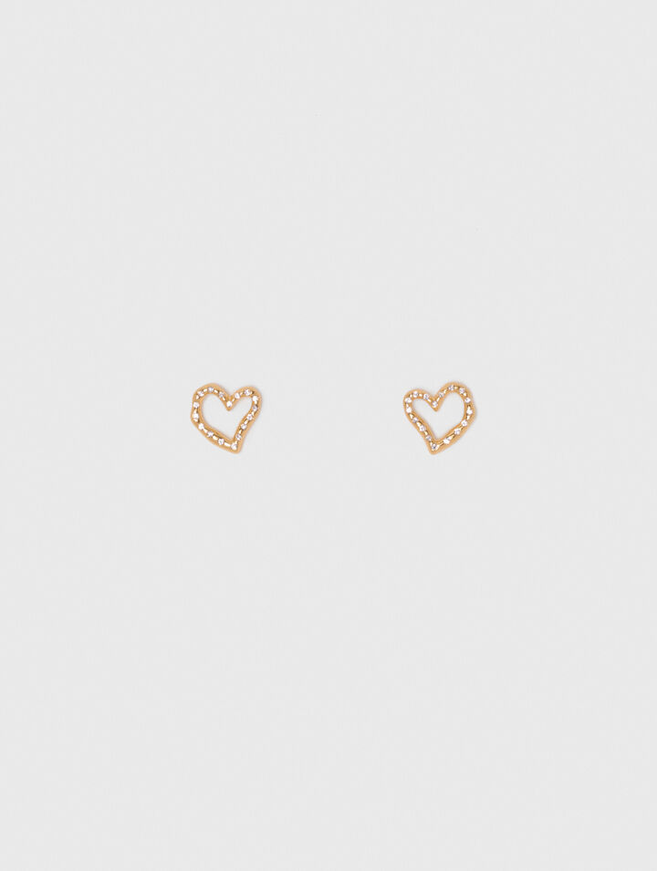 Orecchini a cuore con strass