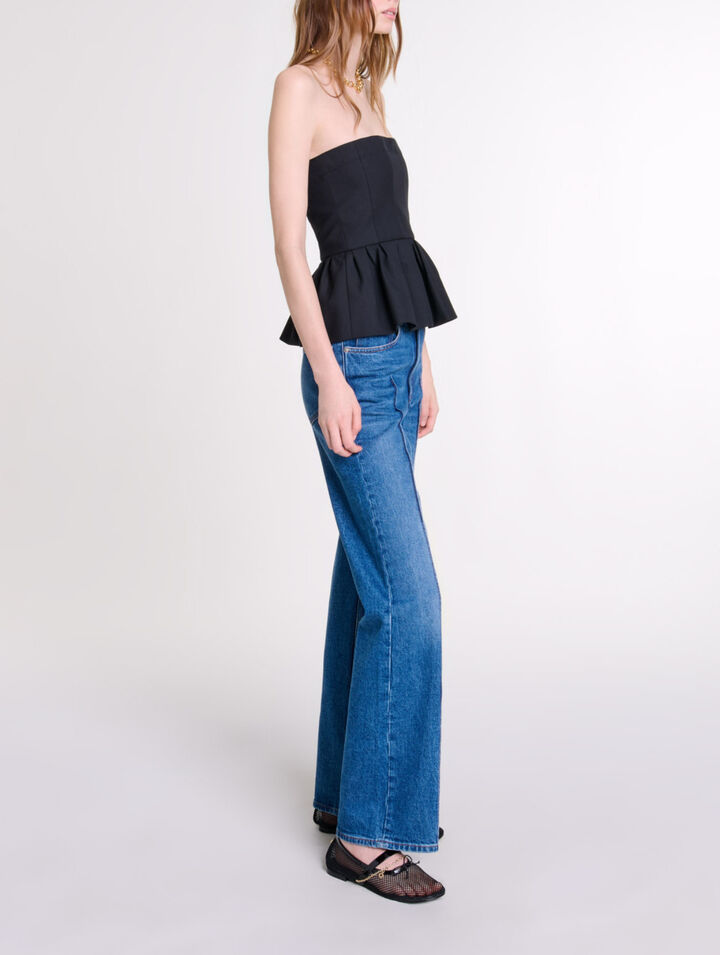 Top a bustino con baschina