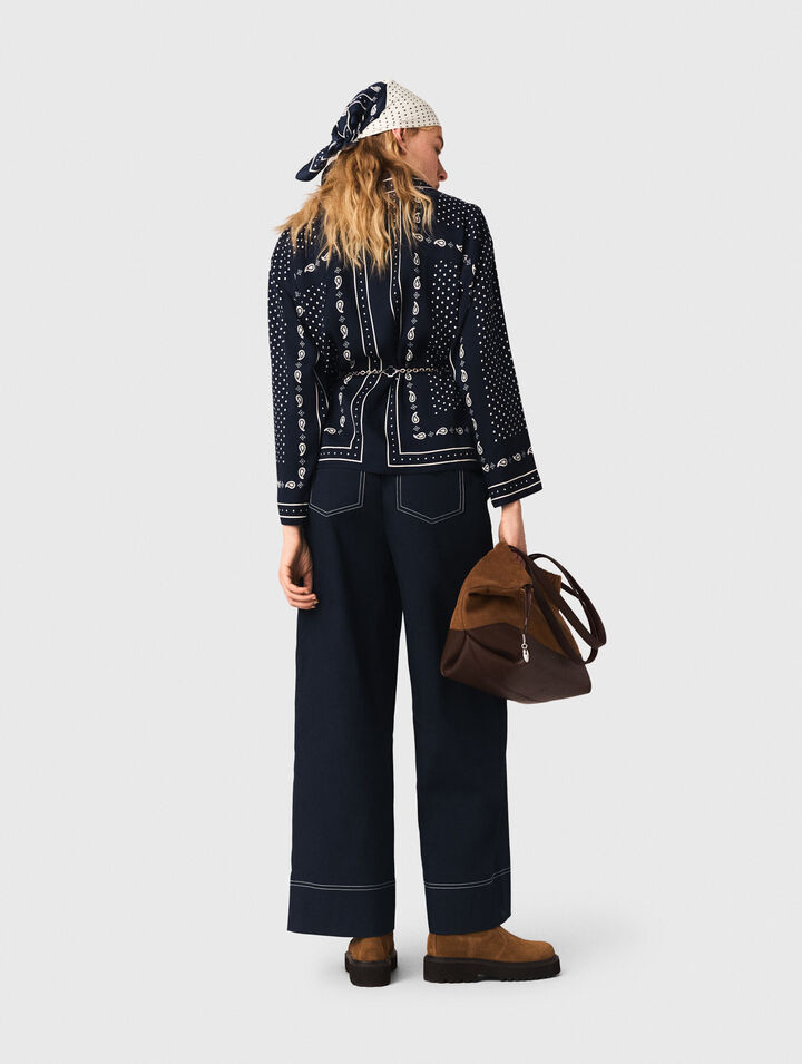 Camicia fluida con stampa