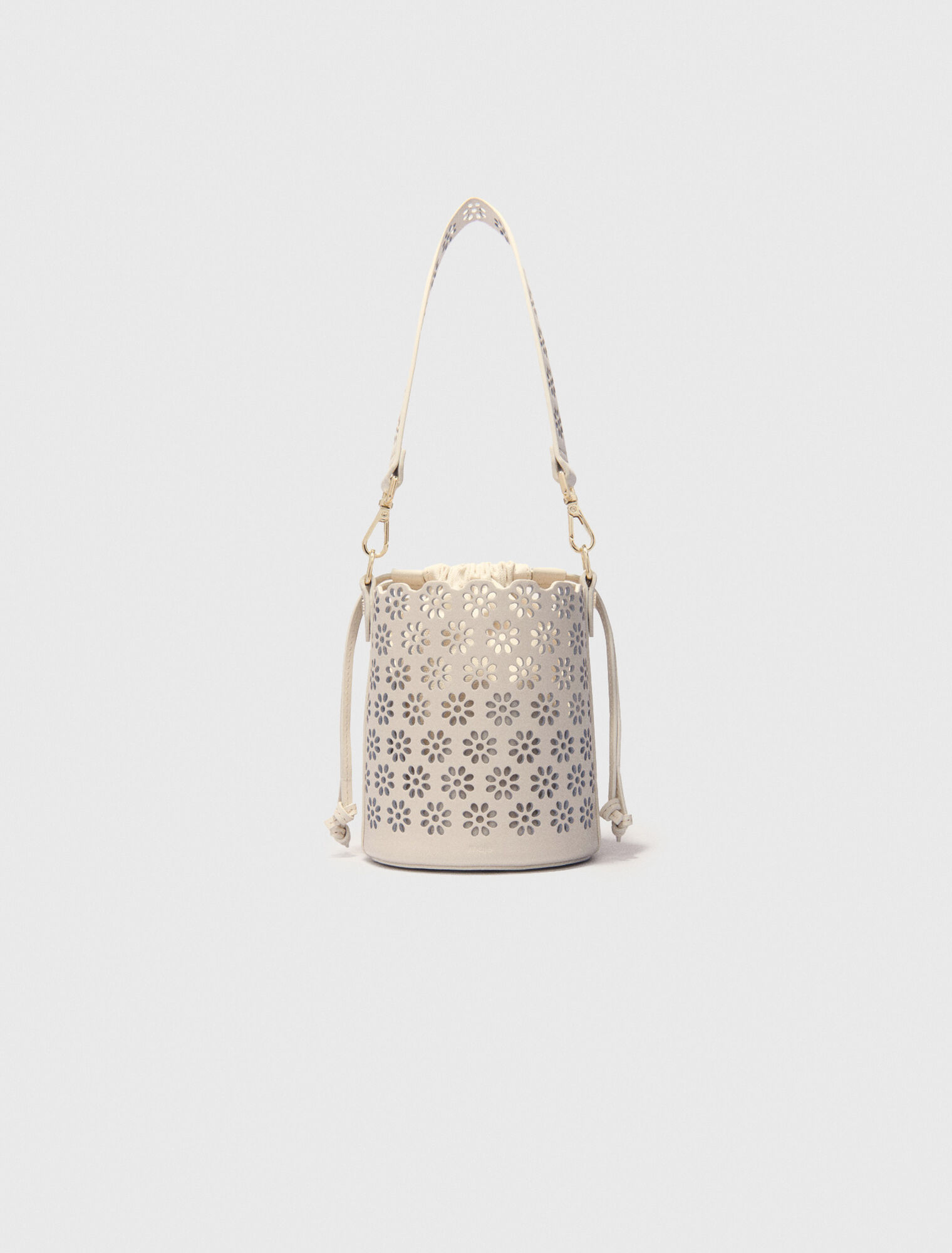Borsa a secchiello pelle traforata