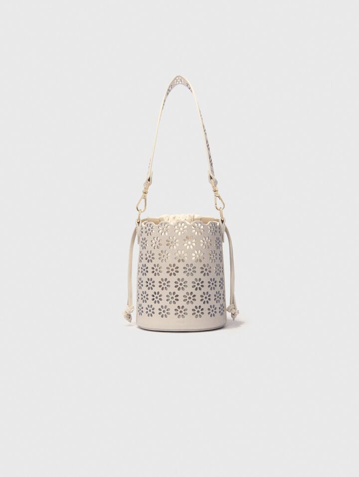 Borsa a secchiello pelle traforata