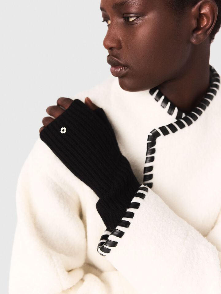 Cappotto foderato con nastro a contrasto