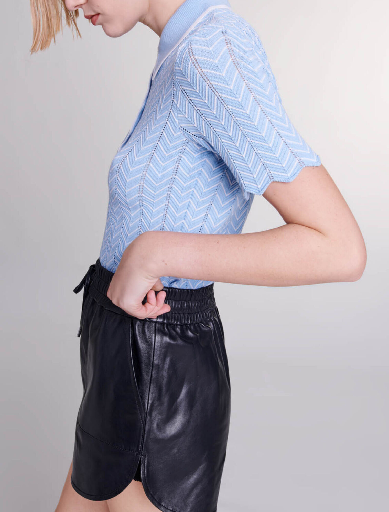 Shorts in pelle