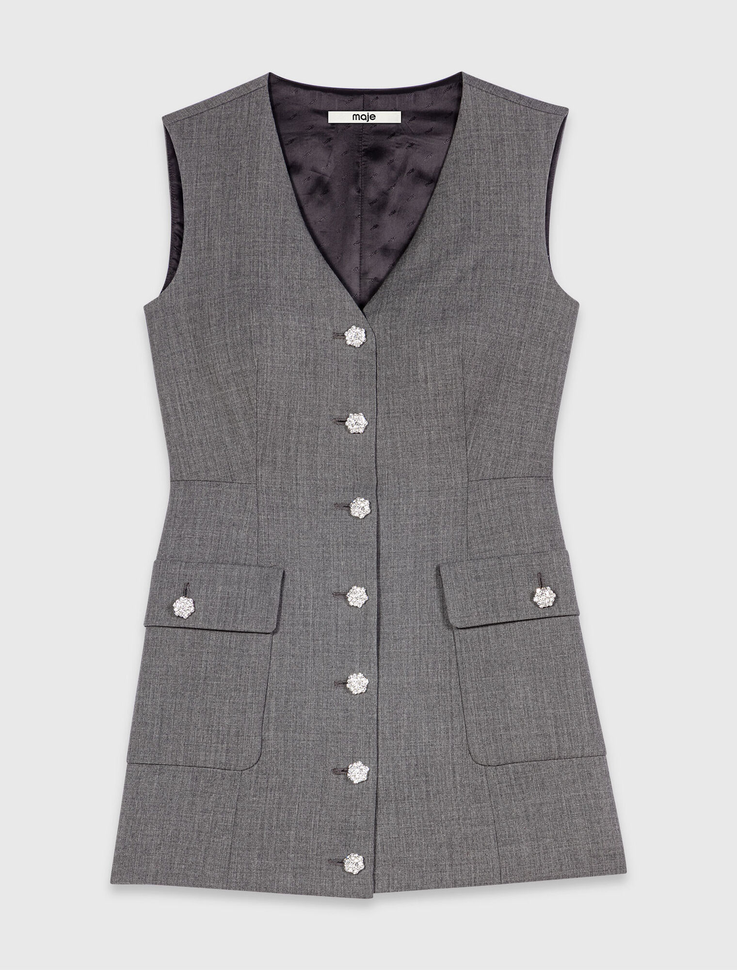 Tuta tailleur bottoni gioiello