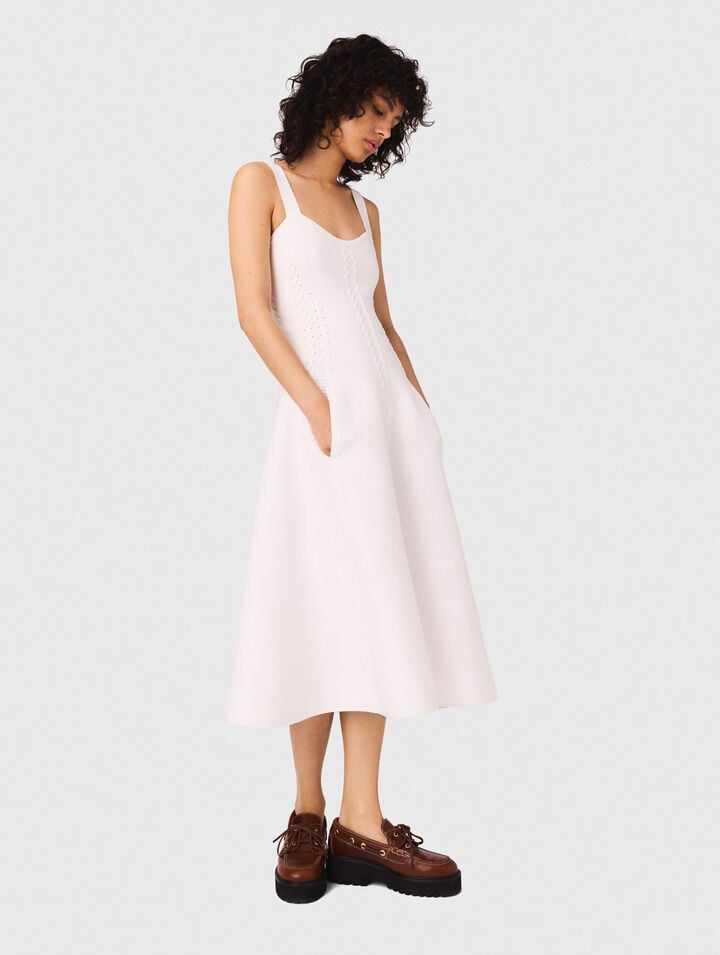 Abito babydoll lungo in maglia