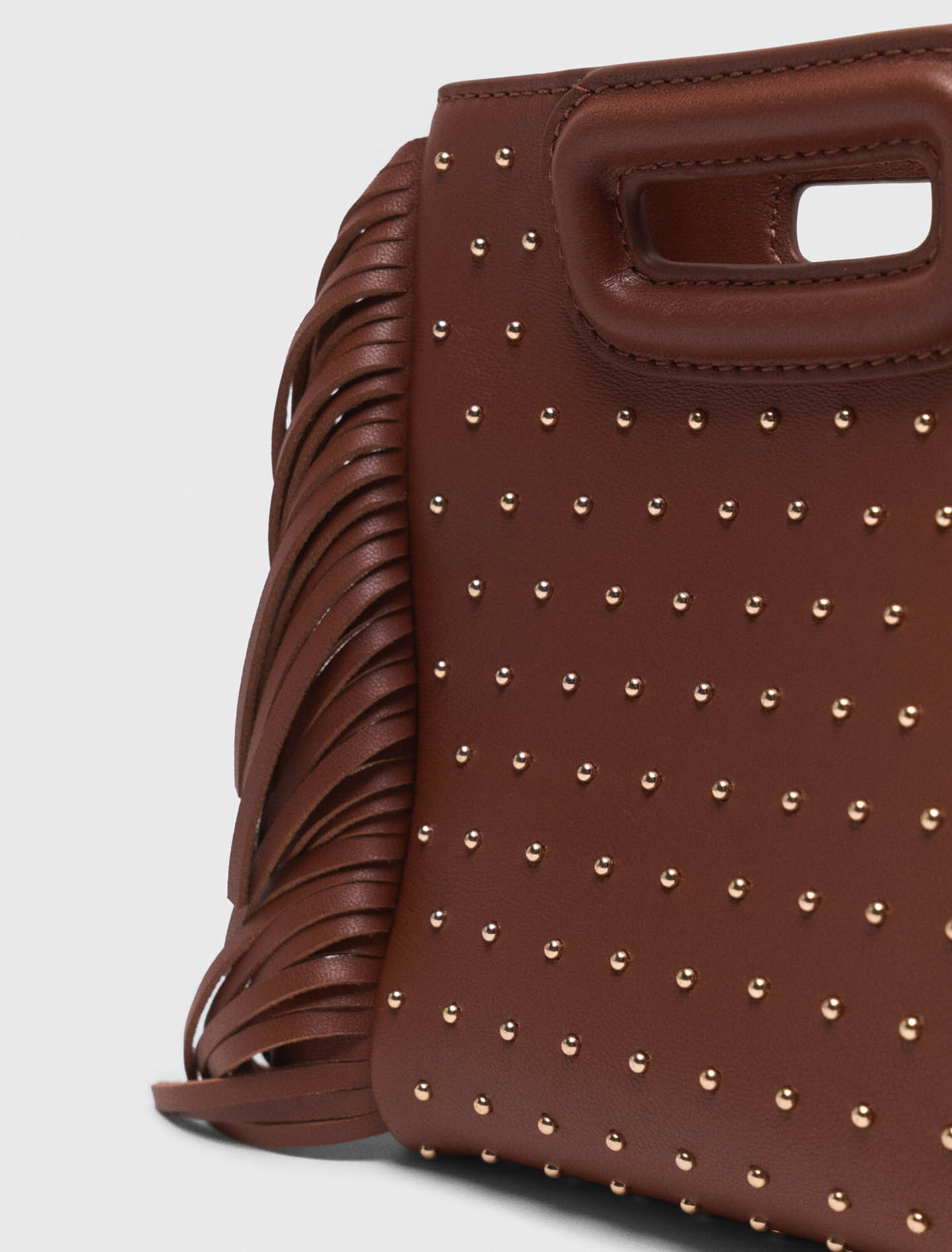 Borsa M mini in pelle e borchie