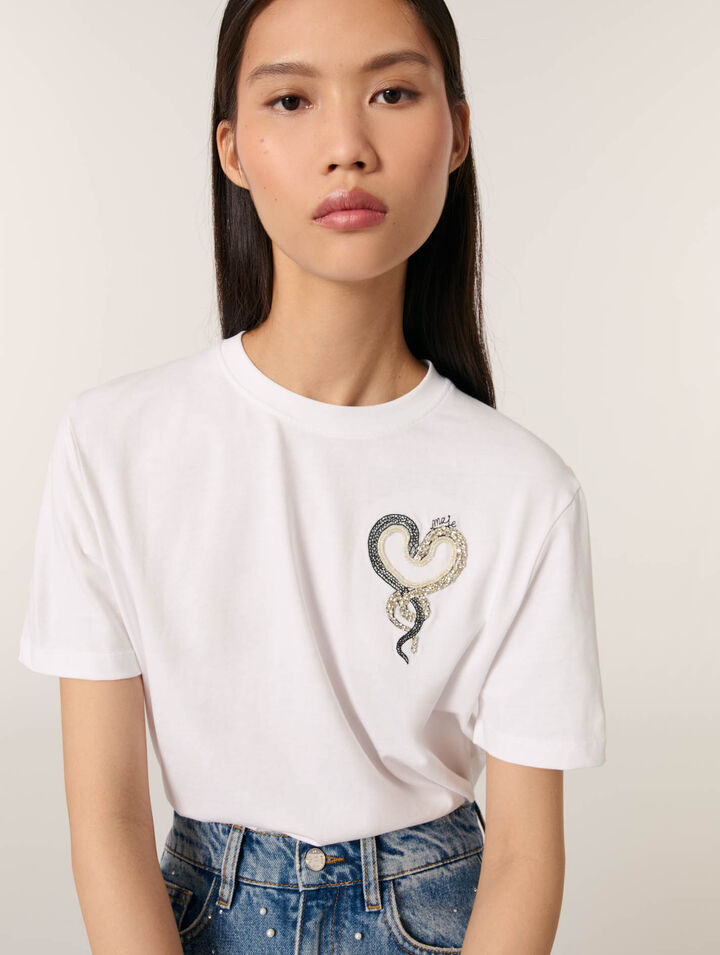 T-shirt con ricamo