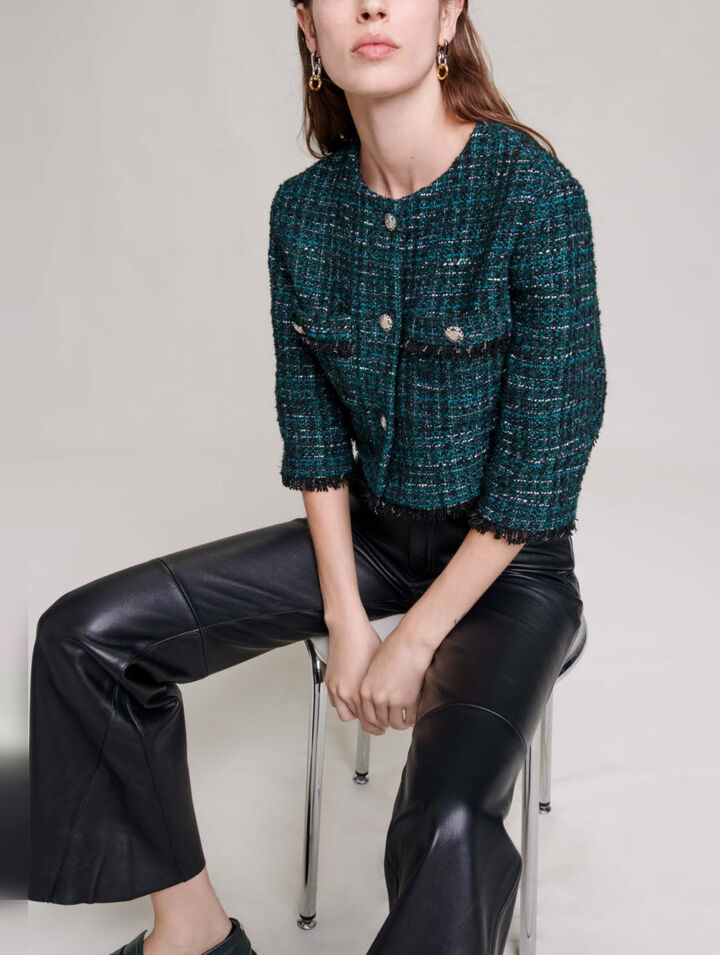 Giacca corta in tweed