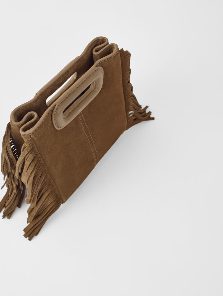 Borsa mini M in pelle scamosciata