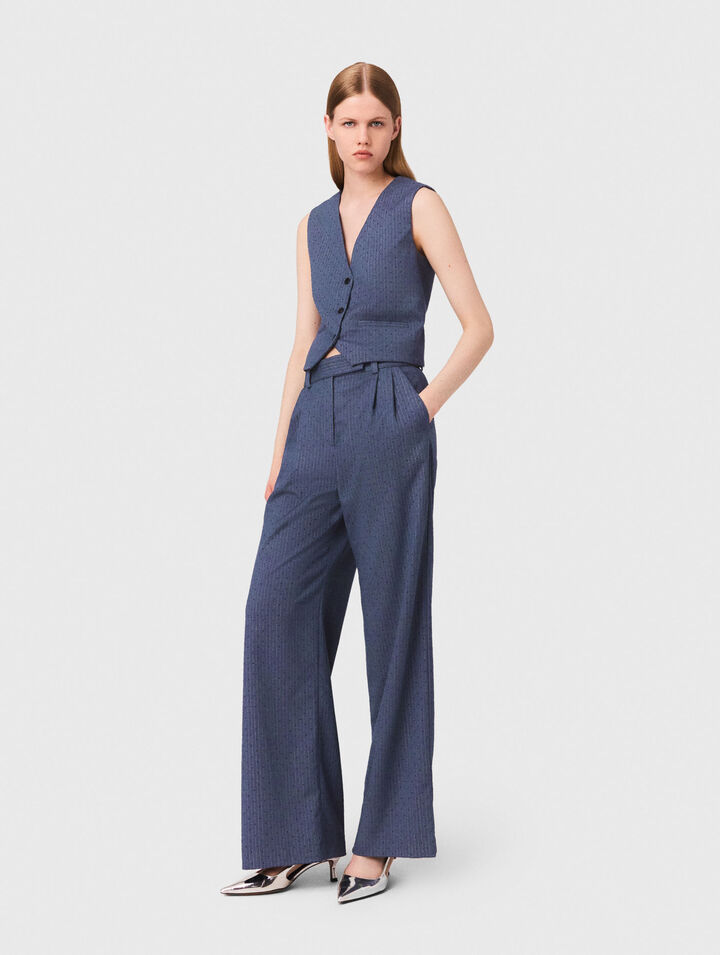 Pantaloni da tailleur con strass