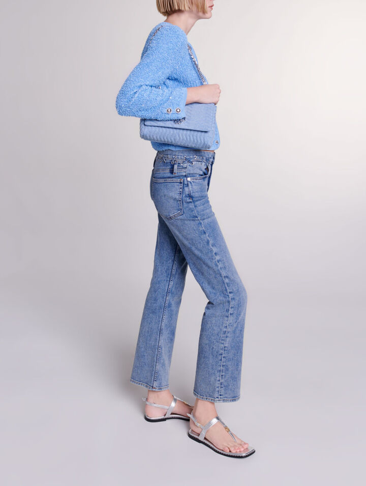 Cardigan in maglia con lustrini