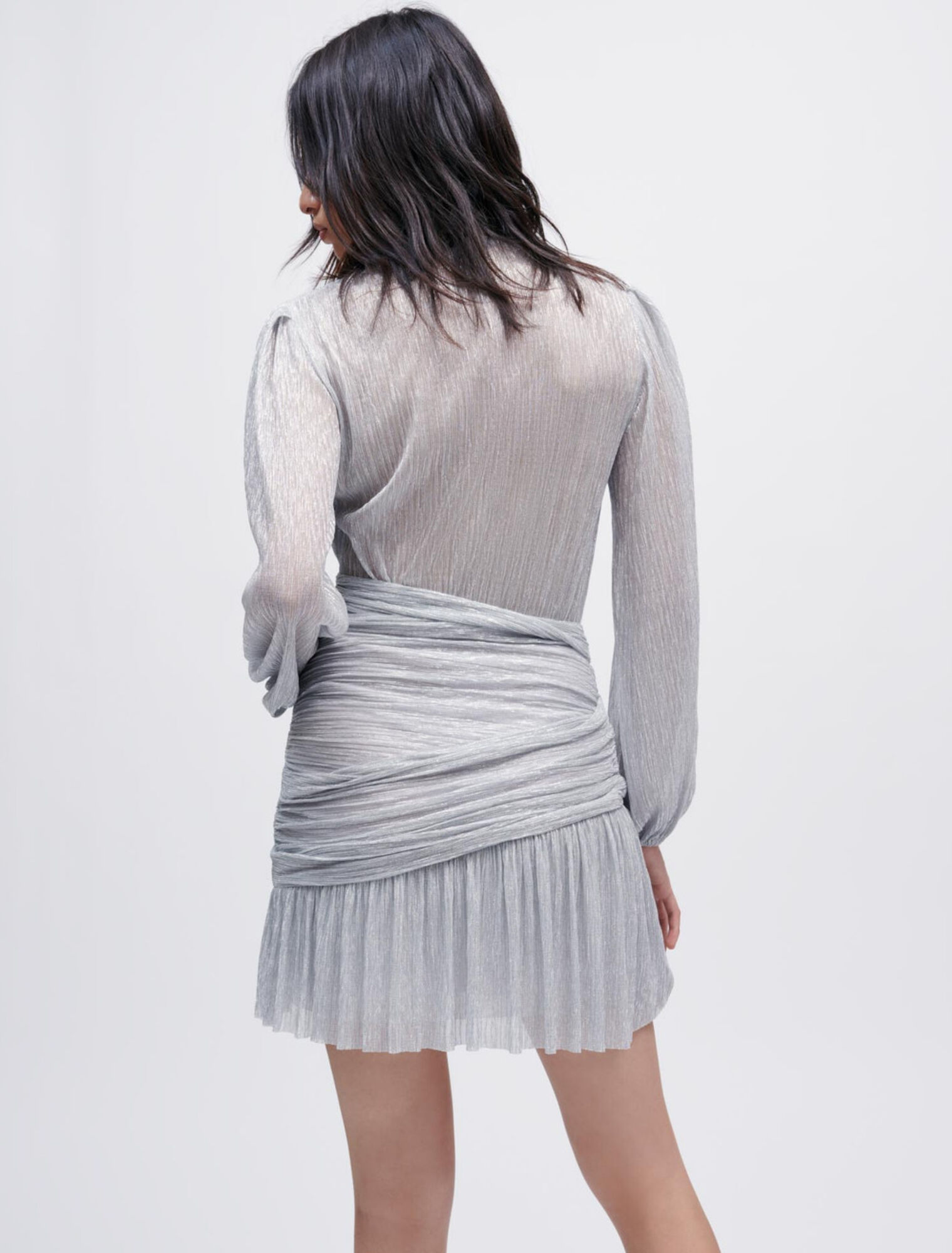 Abito drappeggiato in lurex
