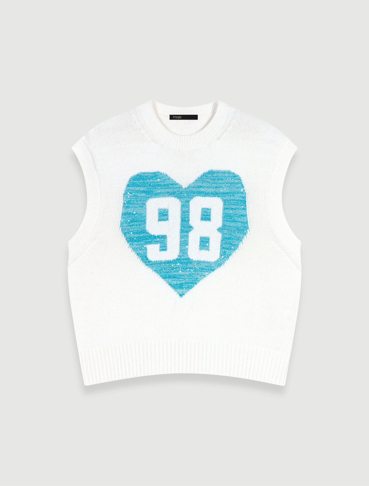 Maglia senza maniche con cuori