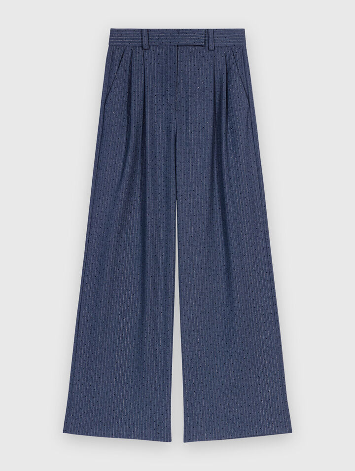 Pantaloni da tailleur con strass