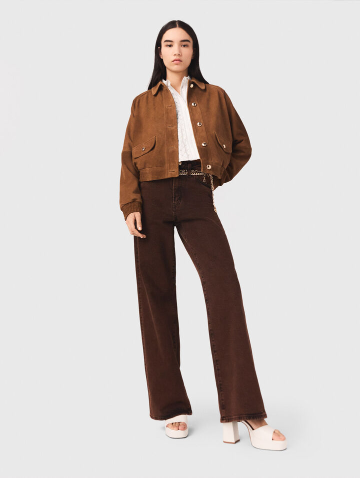 Jeans bootcut con catena