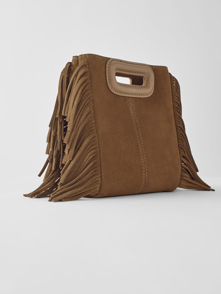 Borsa mini M in pelle scamosciata