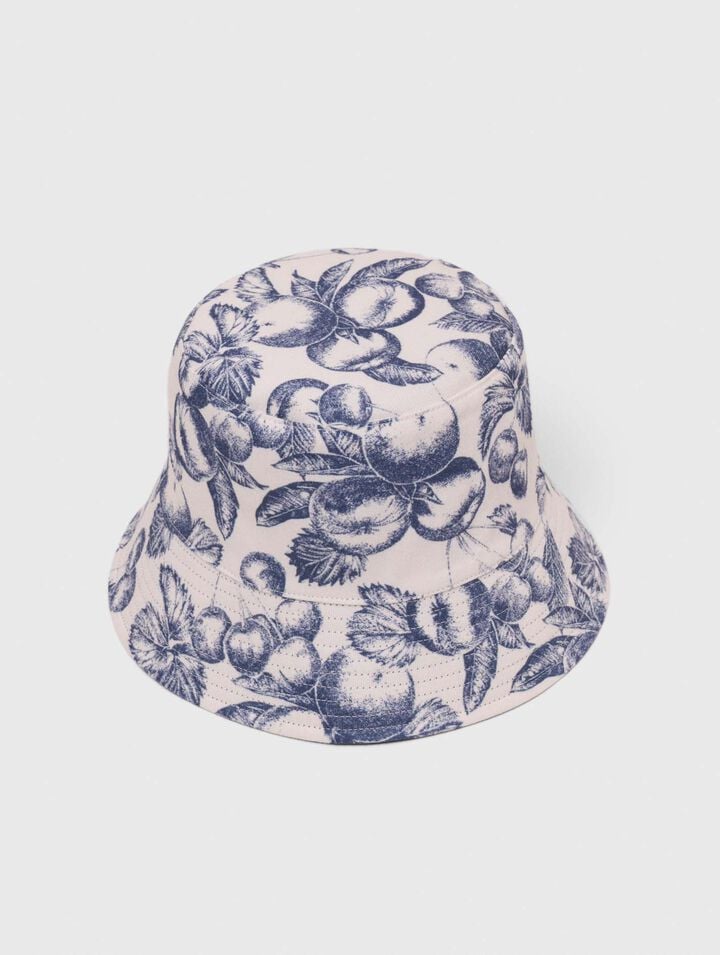 Cappello reversibile stampa frutta