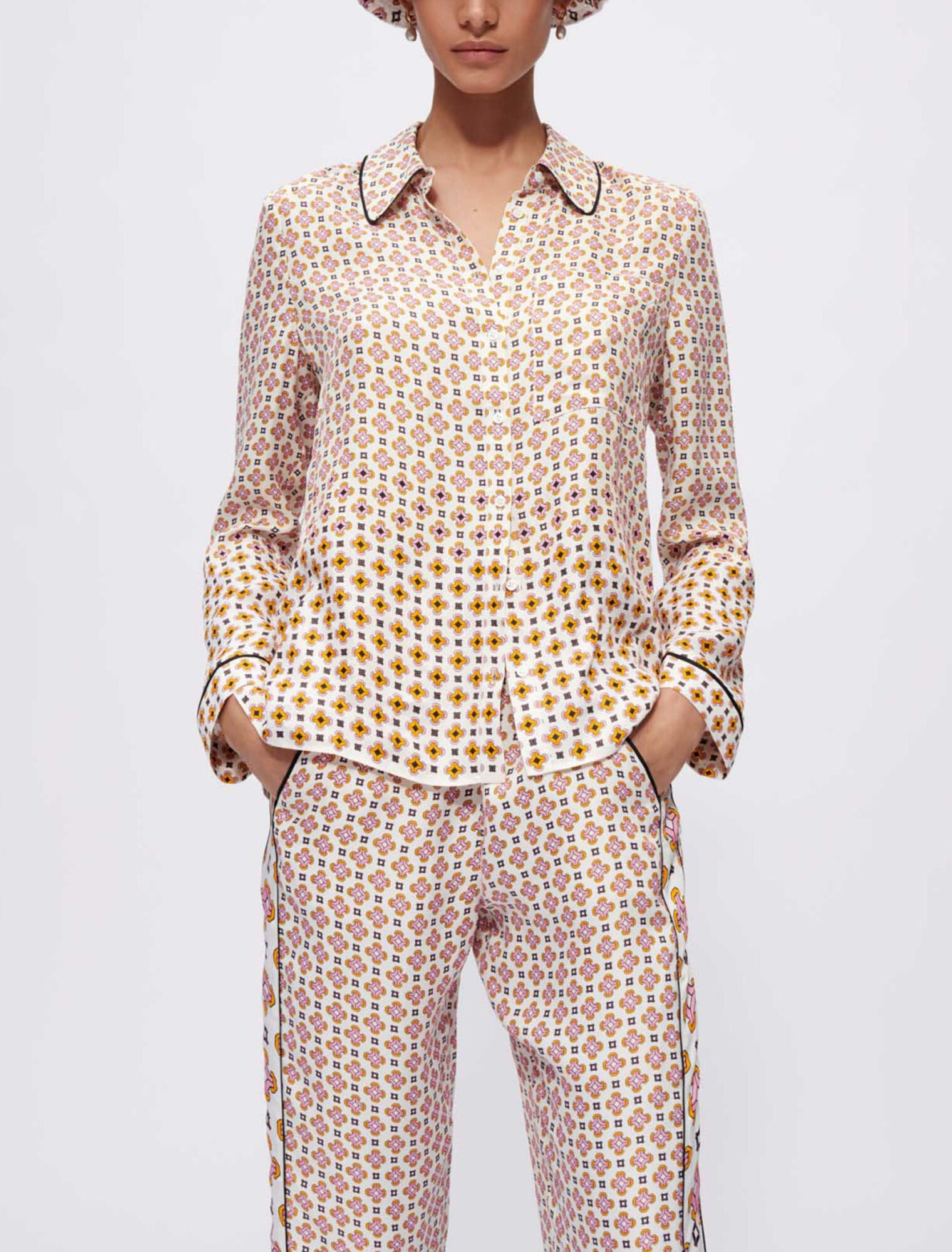 Camicia in viscosa stampata