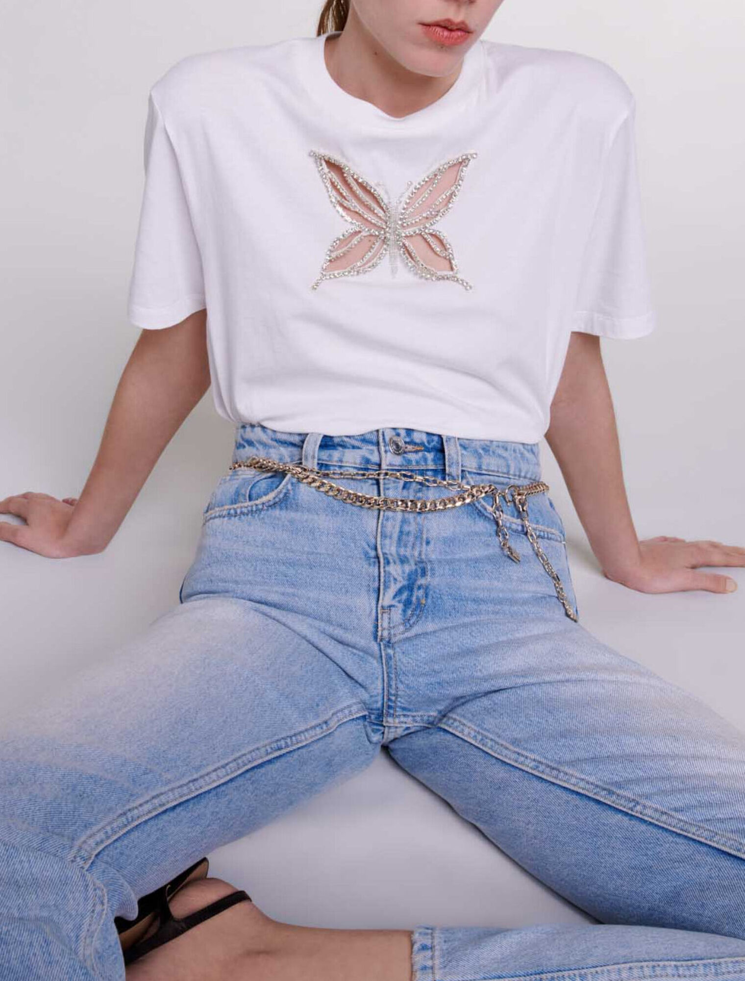 T-shirt con strass