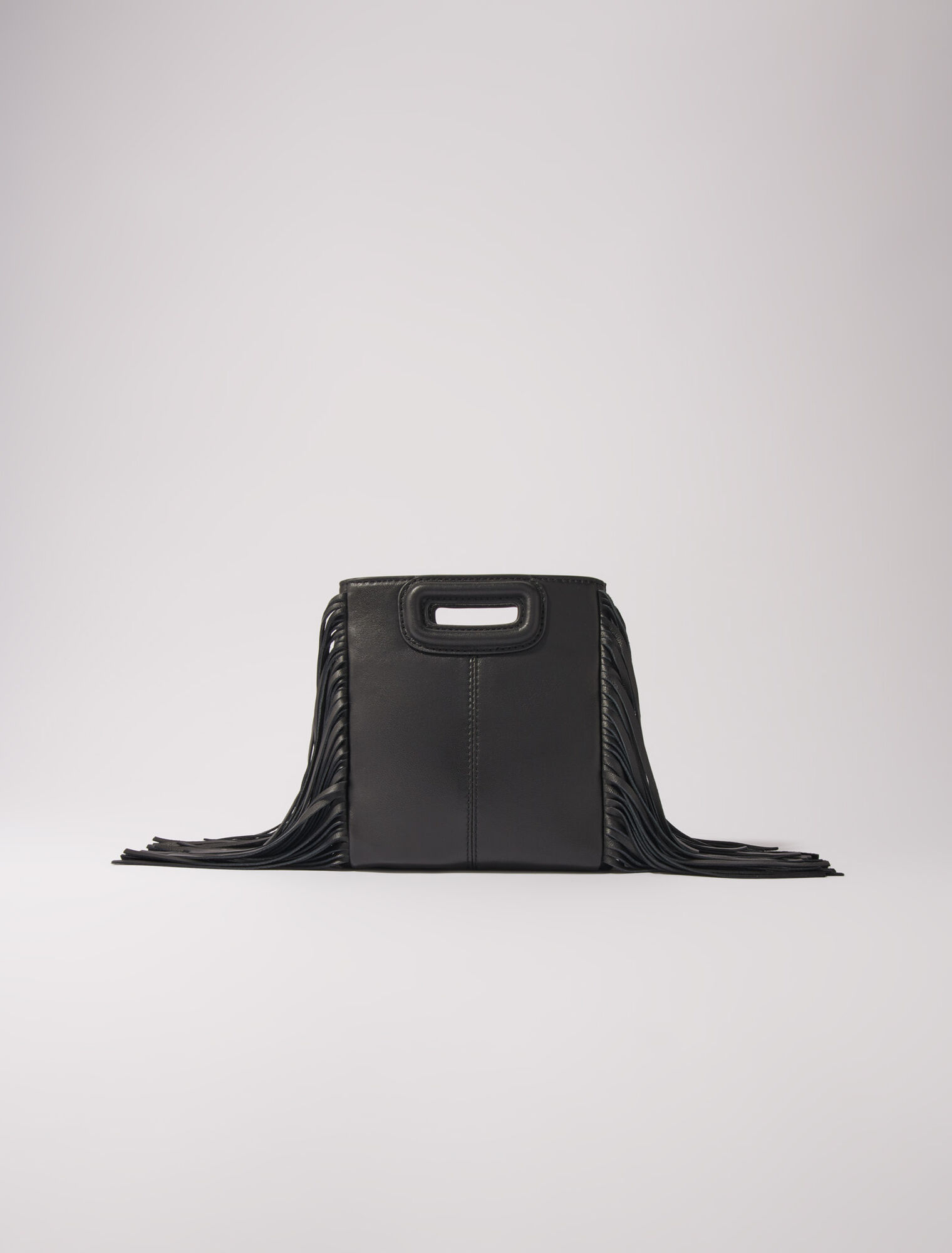 Borsa mini M in pelle e occhielli