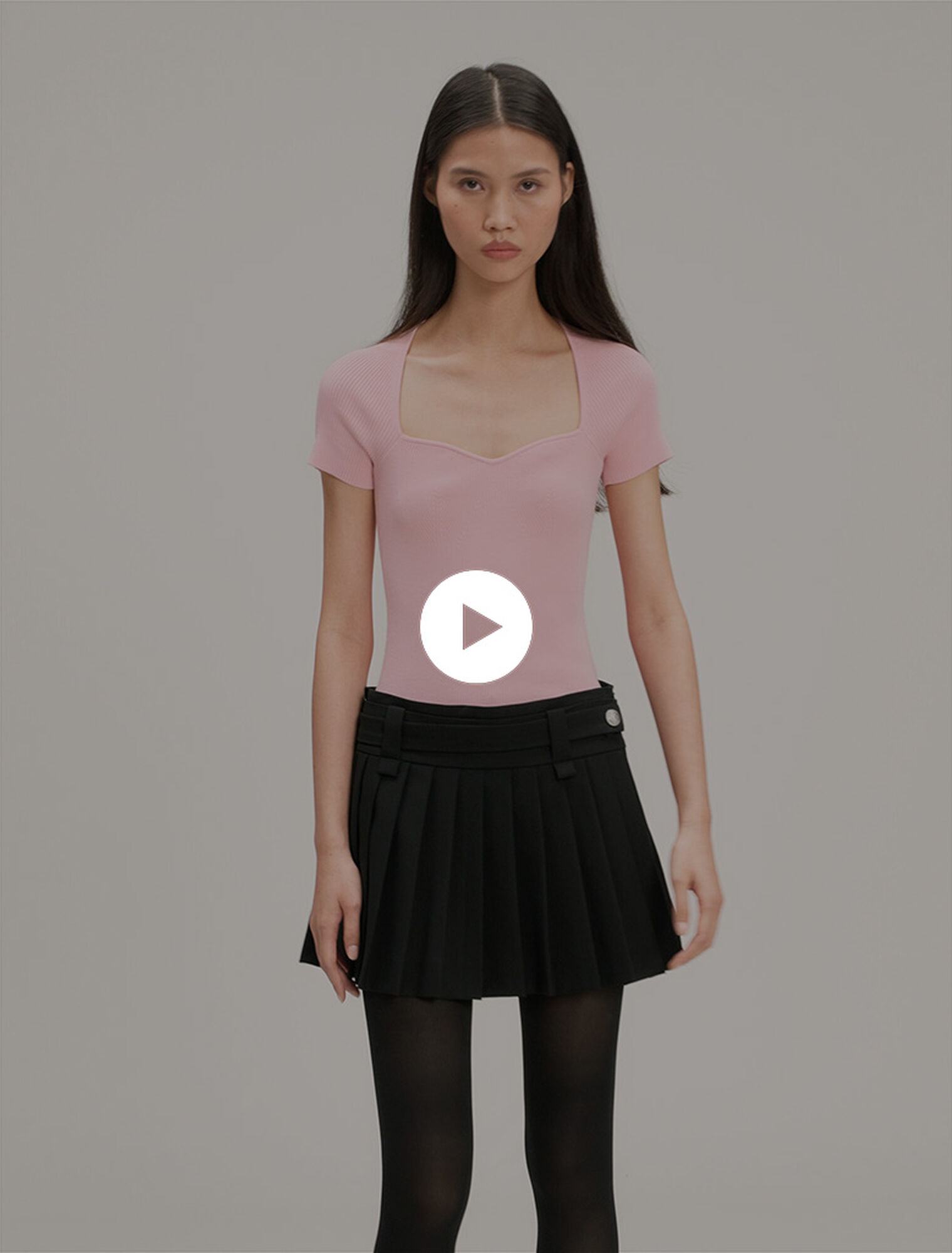 Top in maglia a coste