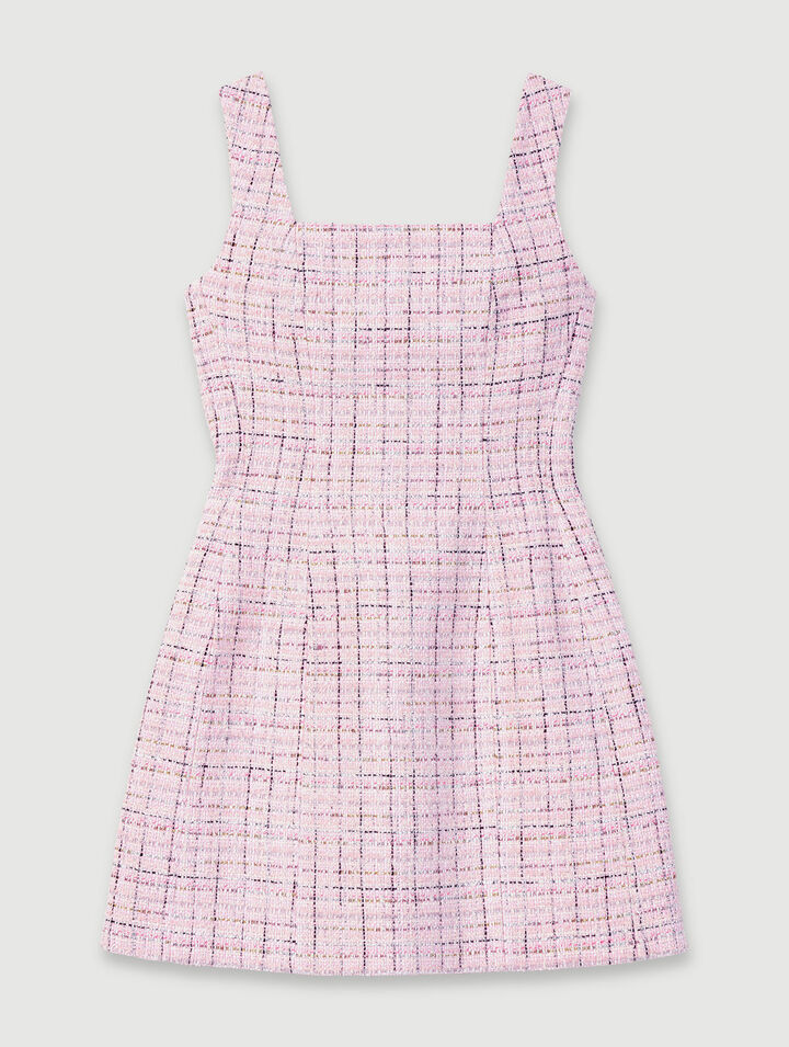 Abito senza maniche in tweed