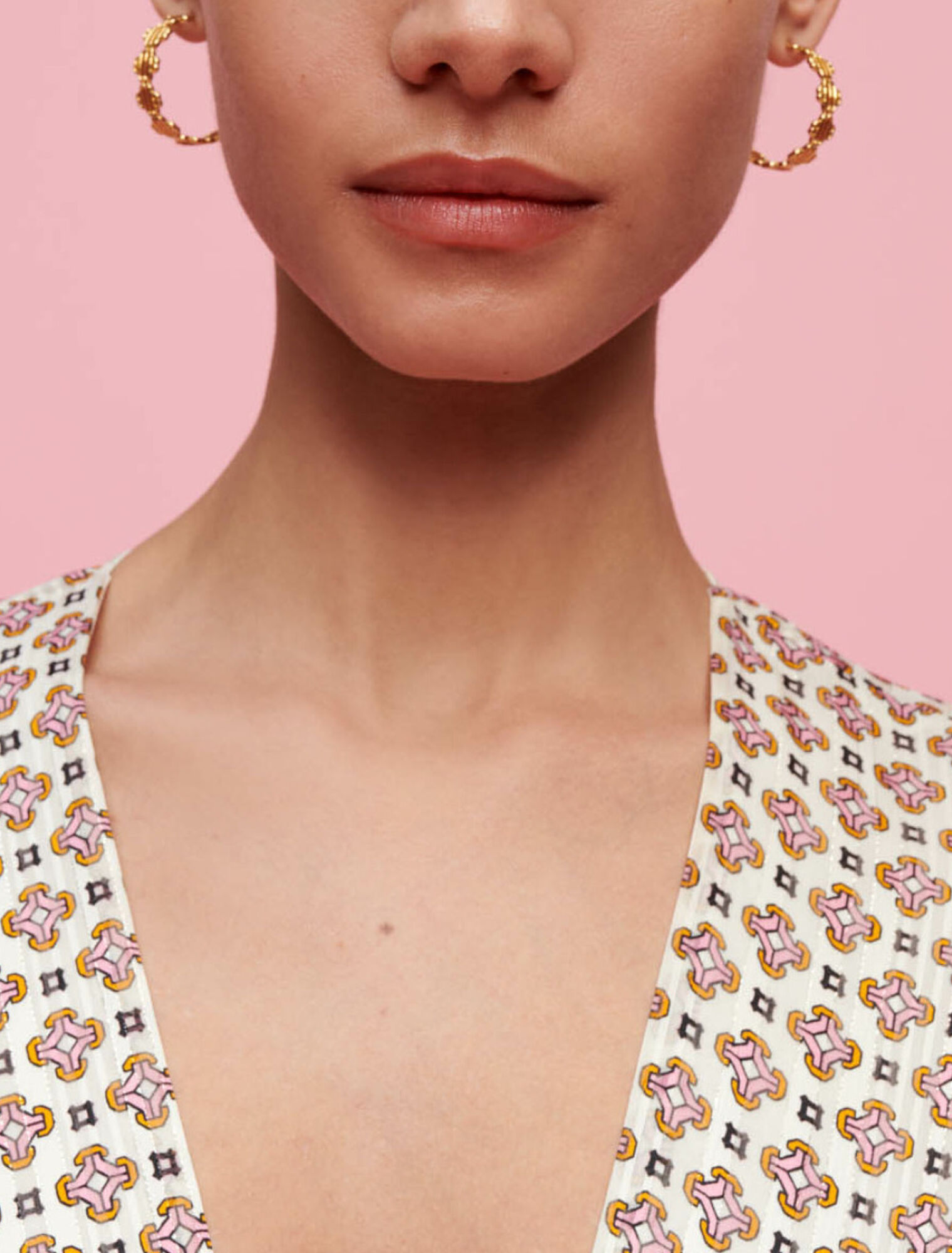Abito in chiffon stampato