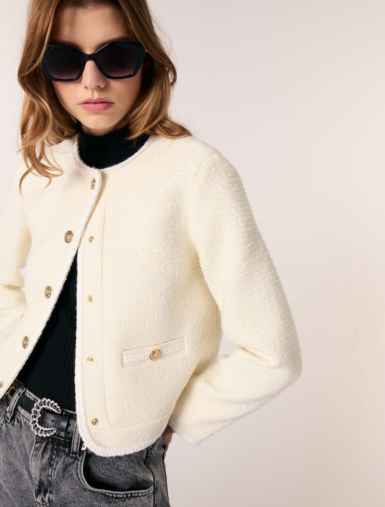 Giacca corta in tweed