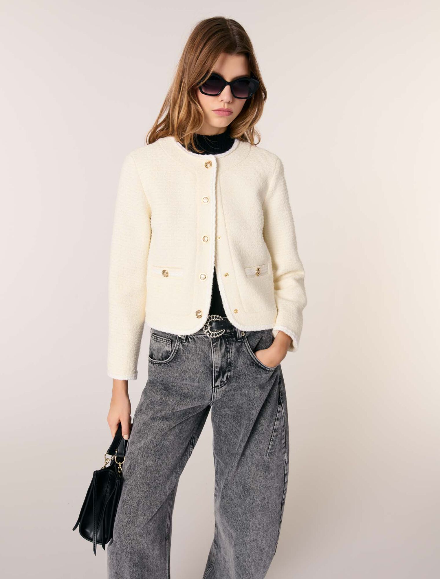 Giacca corta in tweed