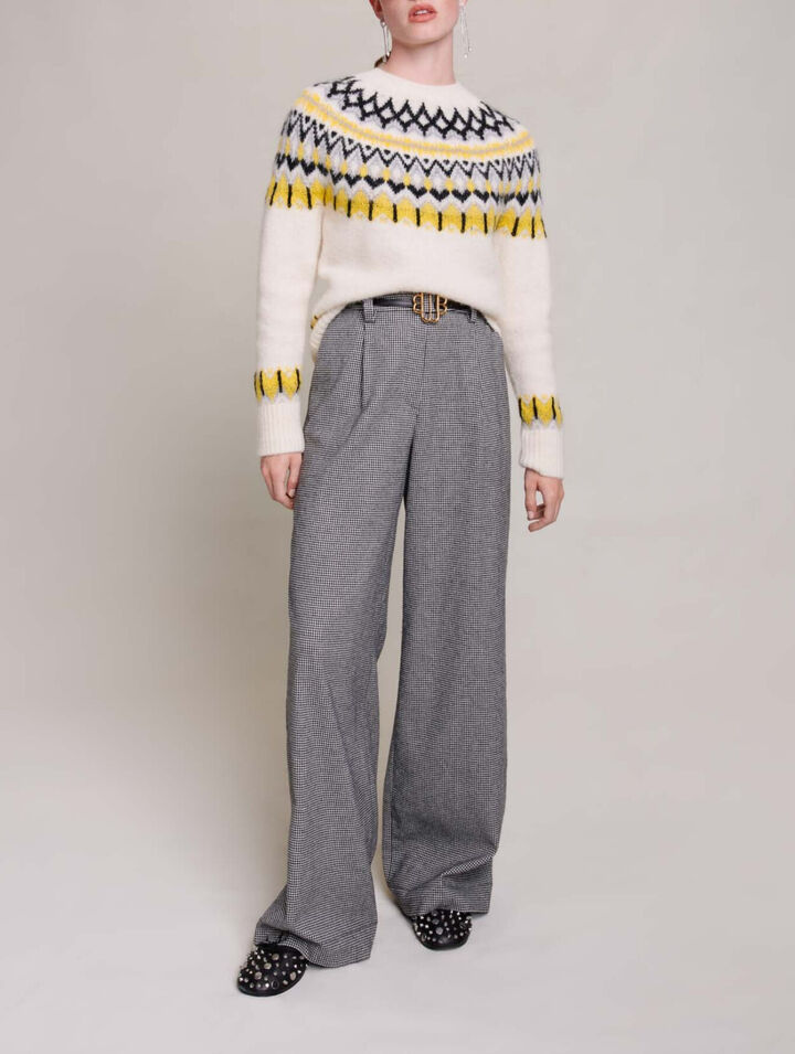 Maglione in lana jacquard