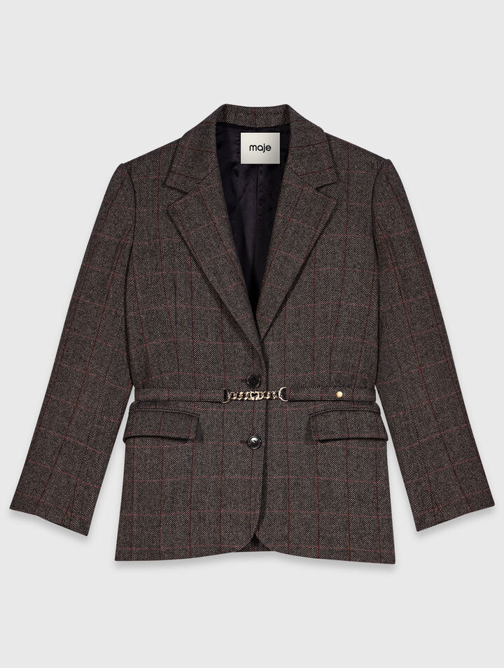 Giacca da tailleur con cintura