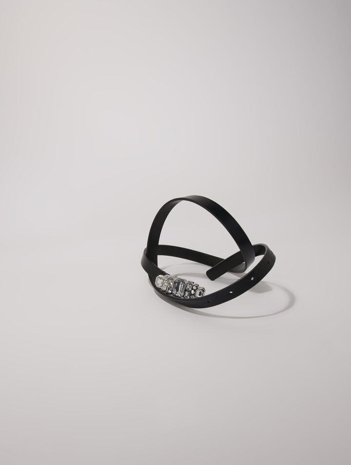 Cintura sottile con strass