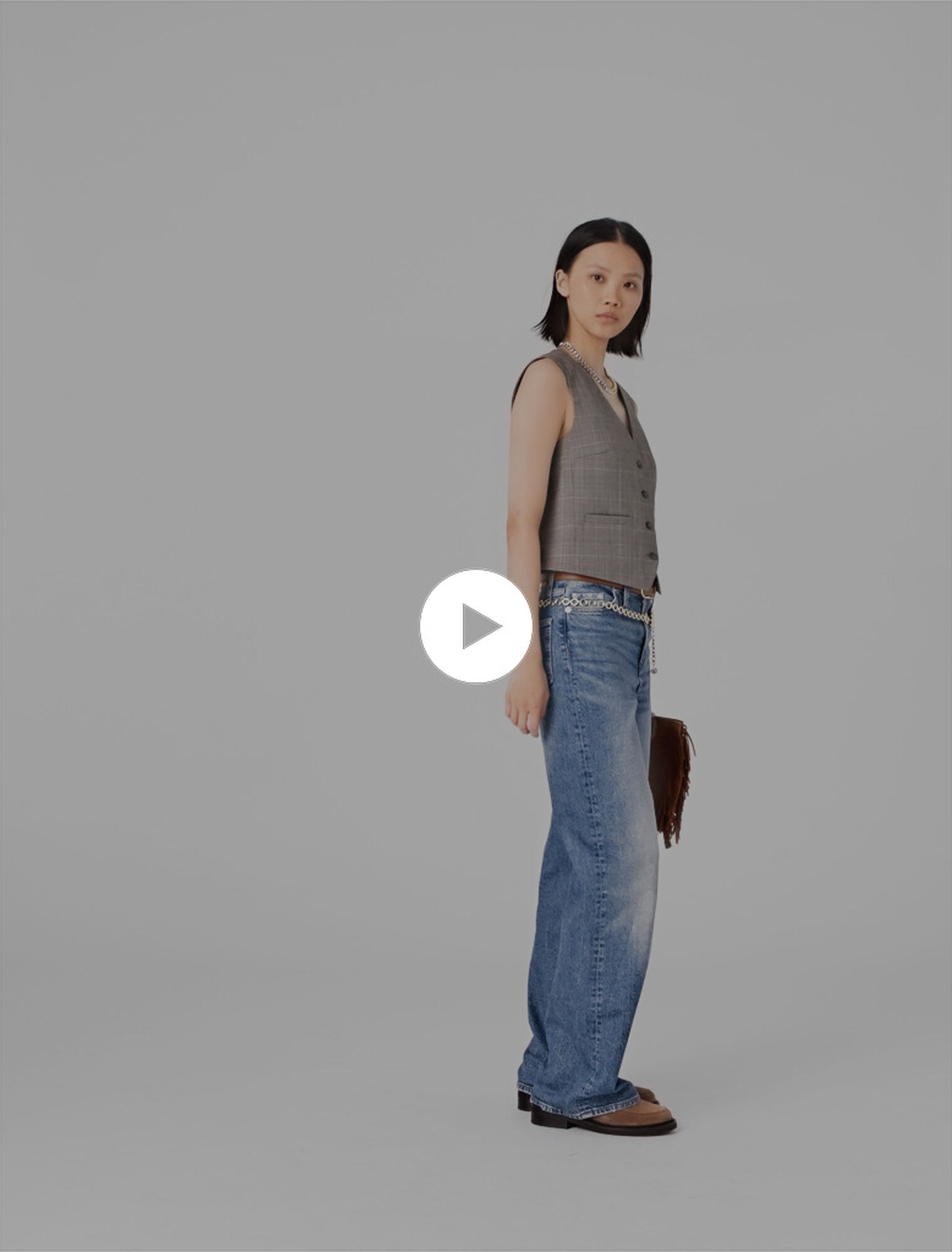 Panciotto da tailleur a quadri