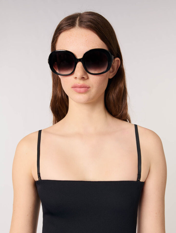 Abito bustier in maglia e taffetà